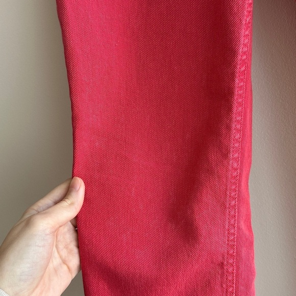 Sandro Paris Cropped Red Denim Jeans, Size 38 (EU) / Size 8 (US) - Picture 8 of 16